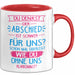 Büroarbeit Kollege Tasse Geschenk Lustige Geschenkidee Spruch Du Denkst Der Abschied Ist Schwer Für Uns Rot Trendation
