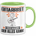 Gitarrist Tasse Geschenk für Gitarrist Der Mann Der Alles Kann Geschenkidee zum Geburtstag Grün Trendation