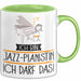 Geschenk für Jazz-Pianistin Tasse Lustige Geschenkidee Geburtstag Ich Bin Jazz-Pianistin Ich Darf Das Grün Trendation