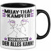 Muay-Thai-Kämpfer Tasse Geschenk für Muay-Thai-Kämpfer Der Mann Der Alles Kann Geschenkidee zum Geburtstag Schwarz Trendation