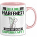 Harfenist Tasse Geschenk für Harfenist Geburtstag Lustiger Spruch Kaffee-Becher Was Ist Deine Superkraft Rosa Trendation