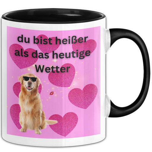 Meme Tasse Geschenk Lustiger Becher Hund Du Bist Heißer Als Das Heutige Wetter Trendation