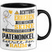 Patenonkel Geschenk Tasse Lustiger Spruch Erheben Sie Sich Der Patenonkel Betritt den Raum Schwarz Trendation