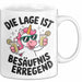 Einhorn Trinken Liebhaber Sarkasmus Tasse Becher Geschenk Lustige Geschenkidee Spruch Die Lage Ist Besäufniserregend Weiß Trendation