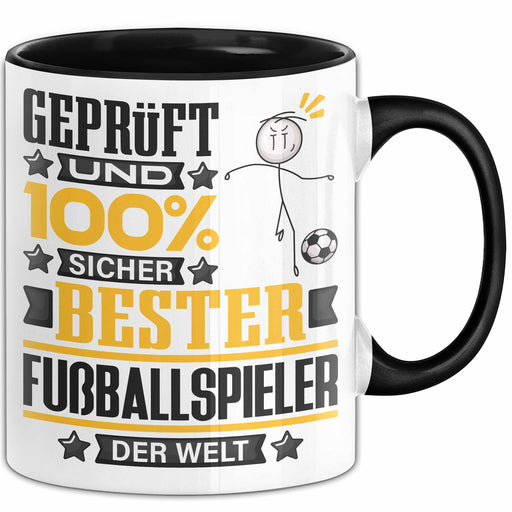 Fußballspieler Geschenk Lustiger Spruch für Fußballspieler Geschenkidee Bester Fußballspieler Der Welt Schwarz Trendation
