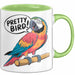 Papageienliebhaber Tasse Geschenkidee Vogelschwätzer Geschenkidee Lustig Grün Trendation