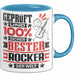 Rocker Geschenk Lustiger Spruch für Rocker Geschenkidee Bester Rocker Der Welt Blau Trendation