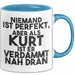 Kurt Tasse Niemand Ist Perfekt, Aber Als Kurt Ist Er Verdammt Nah Dran Blau Trendation