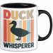 Quietscheente Tier Tasse Geschenk Lustige Geschenkidee Spruch Entenflüsterer Schwarz Trendation