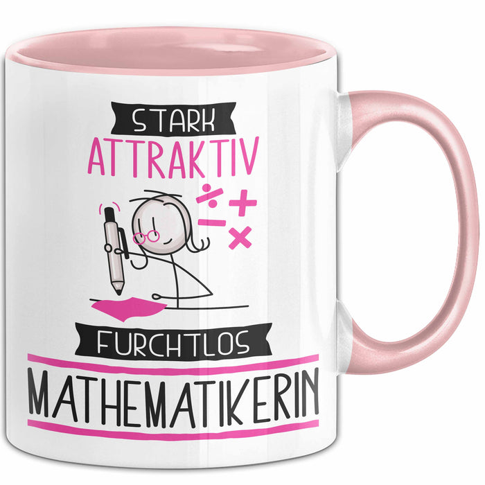 Mathematikerin Tasse Geschenk Becher Stark Attraktiv Furchtlos Mathematikerin Lustige Geschenkidee Rosa Trendation