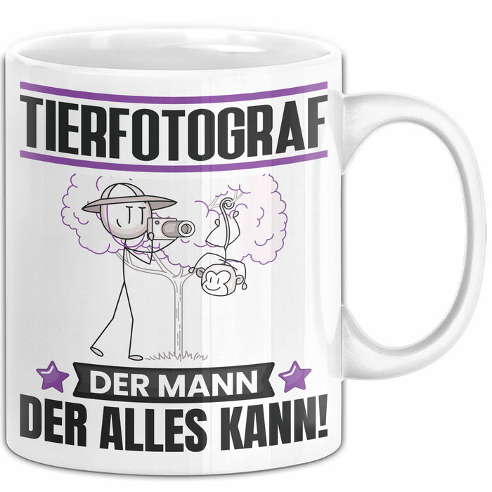 Tierfotograf Tasse Geschenk für Tierfotograf Der Mann Der Alles Kann Geschenkidee zum Geburtstag Weiß Trendation
