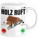 Holzarbeiter Schreiner Tischler Geschenk Tasse Holz Ruft An Holzarbeit Waldarbeiter Kaffee-Becher Weiß Trendation