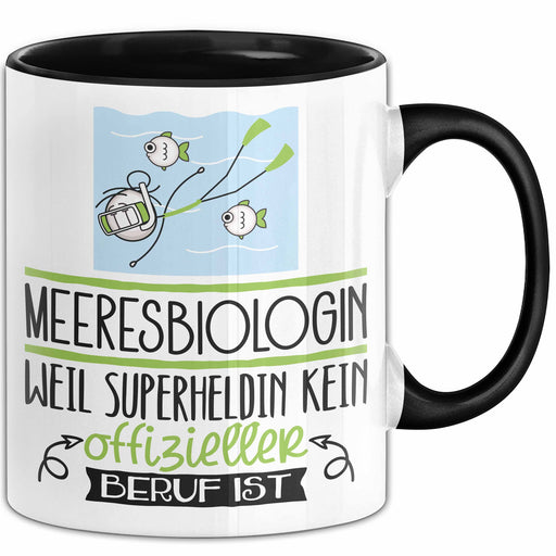 Meeresbiologin Geschenk Tasse Lustiger Spruch Meeresbiologin Weil Superheldin Kein Offizieller Beruf Ist Geschenkidee Trendation