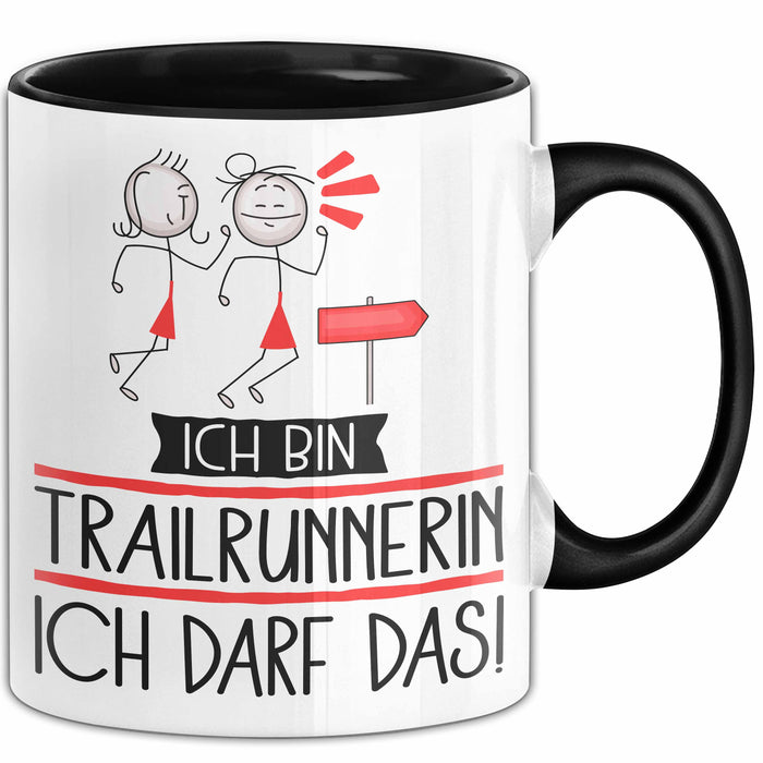 Geschenk für Trailrunnerin Tasse Lustige Geschenkidee Geburtstag Ich Bin Trailrunnerin Ich Darf Das Trendation