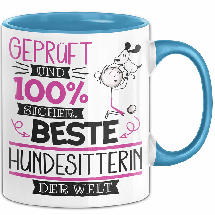Hundesitterin Geschenk Becher Tasse Gott Schuf Alle Menschen Gleich Nur Die Besten Durfeten Hundesitterin Werden Geschenkidee Lustig Blau Trendation