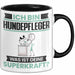 Hundepfleger Tasse Geschenk für Hundepfleger Geburtstag Lustiger Spruch Kaffee-Becher Was Ist Deine Superkraft Schwarz Trendation