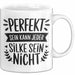 Silke Tasse Geschenk Perfekt Sein Kann Jeder Geschenkidee Geburtstag Weiß Trendation