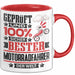 Motorradfahrer Geschenk Lustiger Spruch für Motorradfahrer Geschenkidee Bester Motorradfahrer Der Welt Rot Trendation
