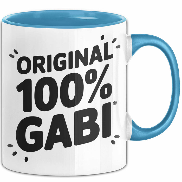 Gabi Tasse Geschenk Original 100% Gabi Geschenkidee Geburtstag Blau Trendation