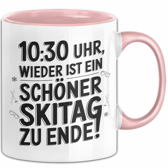 Skifahren Tasse Geschenk Wieder ein schöner Skitag Skifahrer Rosa Trendation