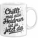 Heidrun Tasse Geschenk Chillt Mal Alle Heidrun Ist Ja Jetzt Da Geschenkidee Becher mit Name Weiß Trendation