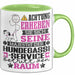 Hundegassi-Service Geschenk Tasse Lustiger Spruch Erheben Sie Sich Der Hundegassi-Service Betritt den Raum Grün Trendation