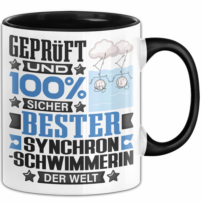 Synchronschwimmerin Geschenk Lustiger Spruch für Synchronschwimmerin Geschenkidee Bester Synchronschwimmerin Der Welt Schwarz Trendation