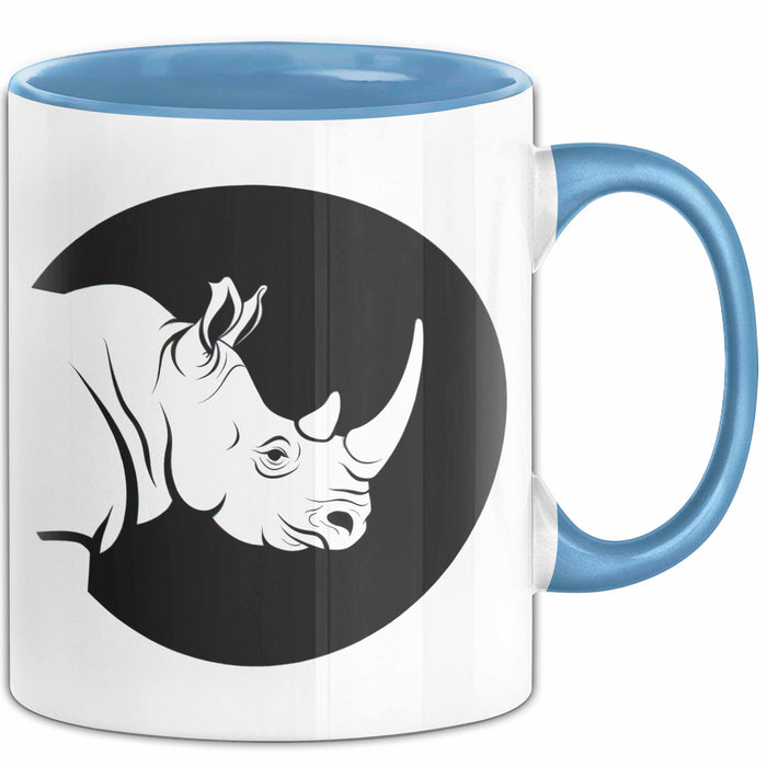Nashorn Tasse Geschenk Lustige Geschenkidee Spruch Blau Trendation