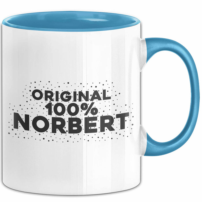 Norbert Tasse Original 100% Norbert Geschenk Blau Trendation