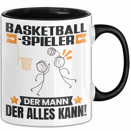 Basketballspieler Tasse Geschenk für Basketballspieler Der Mann Der Alles Kann Geschenkidee zum Geburtstag Schwarz Trendation