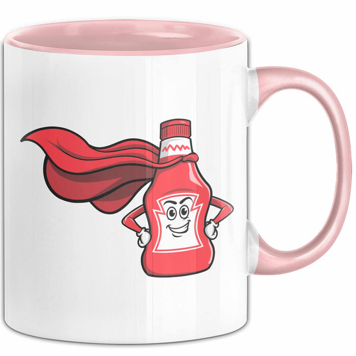 Ketchup Liebhaber Tasse Geschenkidee für Soßen Fan Rosa Trendation