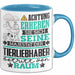 Tierliebhaber Geschenk Tasse Lustiger Spruch Erheben Sie Sich Der Tierliebhaber Betritt den Raum Blau Trendation