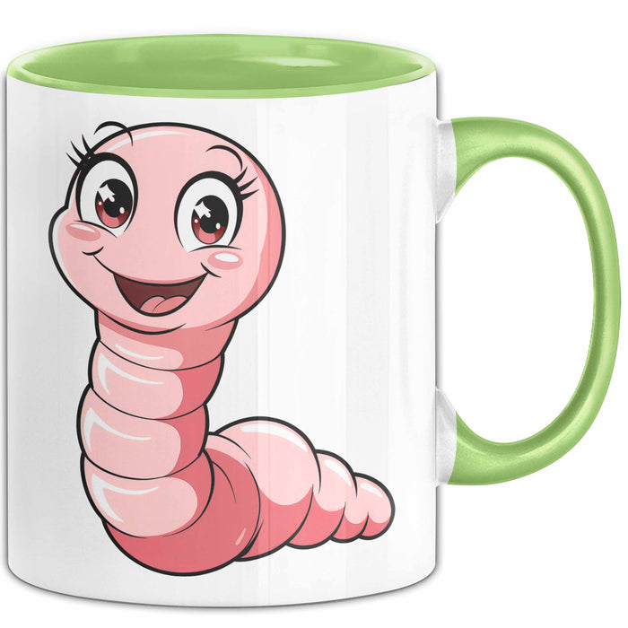 Regenwurm Tasse Geschenk Lustige Geschenkidee Spruch Grün Trendation