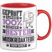 Musikredakteur Geschenk Lustiger Spruch für Musikredakteur Geschenkidee Bester Musikredakteur Der Welt Rot Trendation