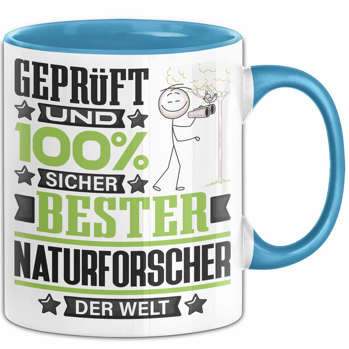 Naturforscher Geschenk Lustiger Spruch für Naturforscher Geschenkidee Bester Naturforscher Der Welt Blau Trendation