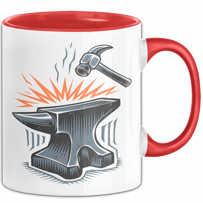 Schmied Tasse Geschenkidee Metallarbeiter Lustiger Spruch Geschenkidee Lustig Rot Trendation