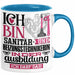 Sanitär- und Heizungstechnikerin Ausbildung Start Geschenk Tasse Ich Bin Sanitär- und Heizungstechnikerin In Der Ausbildung Ich Darf Das Kaffee-Becher Geschenkidee Blau Trendation