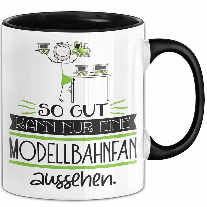 Modellbahnfan Geschenk Tasse So Gut Kann Nur Eine Modellbahnfan Aussehen Geschenkidee Geburtstag Weihnachten Lustig Trendation