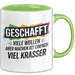 Schüler Abschluss Tasse Geschenk Lustige Geschenkidee Spruch Geschafft Viele Wollen Grün Trendation