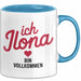 Ilona Tasse Geschenk Ich Bin Vollkommen Ilona Geschenkidee Geburtstag Blau Trendation