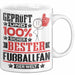 Fußballfan Geschenk Lustiger Spruch für Fußballfan Geschenkidee Bester Fußballfan Der Welt Weiß Trendation