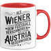 Österreich Wien Wienerisch Tasse Geschenk Lustige Geschenkidee Spruch Dem Fussball Verschworen Den Eid, Der Austria Geschworen Rot Trendation