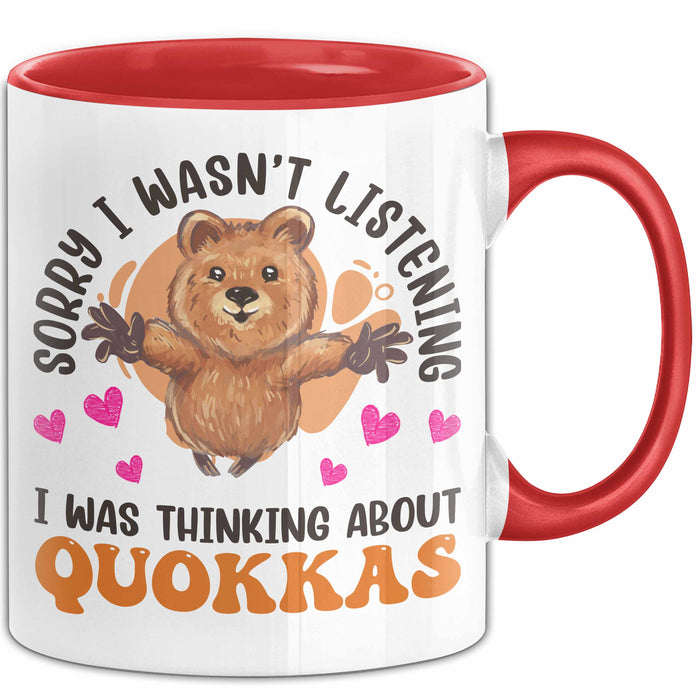 Quokka Tasse Geschenkidee Tier Liebhaberin Becher Rot Trendation