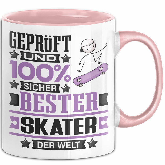 Skater Geschenk Lustiger Spruch für Skater Geschenkidee Bester Skater Der Welt Rosa Trendation