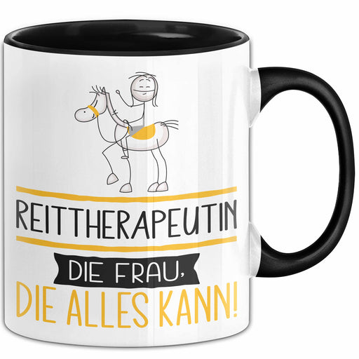Reittherapeutin Geschenk Tasse Becher Die Frau Die Allen Kann Geschenkidee für eine Reittherapeutin Lustig Trendation