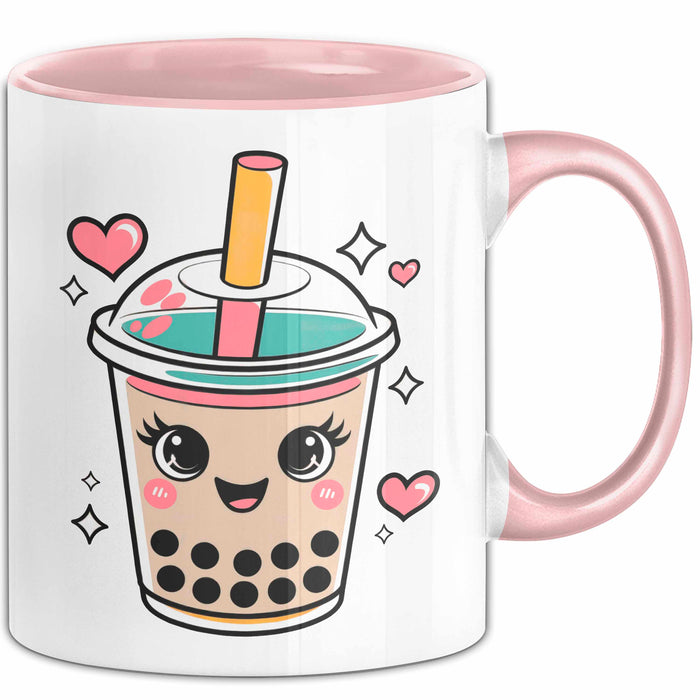 Bubble Liebhaber Tasse Geschenkidee für Boba Fan Rosa Trendation