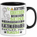 Katzenliebhaber Geschenk Tasse Lustiger Spruch Erheben Sie Sich Der Katzenliebhaber Betritt den Raum Schwarz Trendation