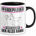 Pferdepfleger Tasse Geschenk für Pferdepfleger Der Mann Der Alles Kann Geschenkidee zum Geburtstag Schwarz Trendation