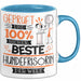 Beste Hundefrisörin Der Welt Tasse Geschenk für Eine Hundefrisörin Geprüft Und Sicher Geschenkidee Geburtstag Weihnachten Blau Trendation