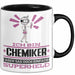 Chemiker Geschenk Tasse Ich Bin Chemiker Aber Sag Doch Einfach Superheld Lustige Geschenkdiee für Chemiker Kaffee-Becher Schwarz Trendation